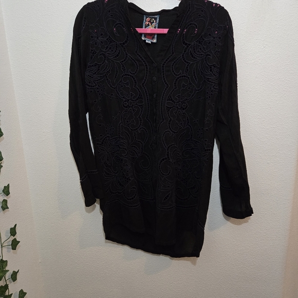 Johnny Was Embroidered Blouse XS - Picture 3 of 12